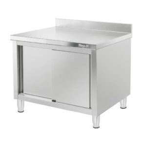 Zdjęcie produktu: Stół gastronomiczny ze stali nierdzewnej przyścienny z szafką Mega-M 100x60x85cm