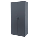 Zdjęcie produktu: Szafa warsztatowa metalowa WERKBERG W-101S G/G pełne drzwi S-90 cm G-40 cm H-185 cm grafitowa