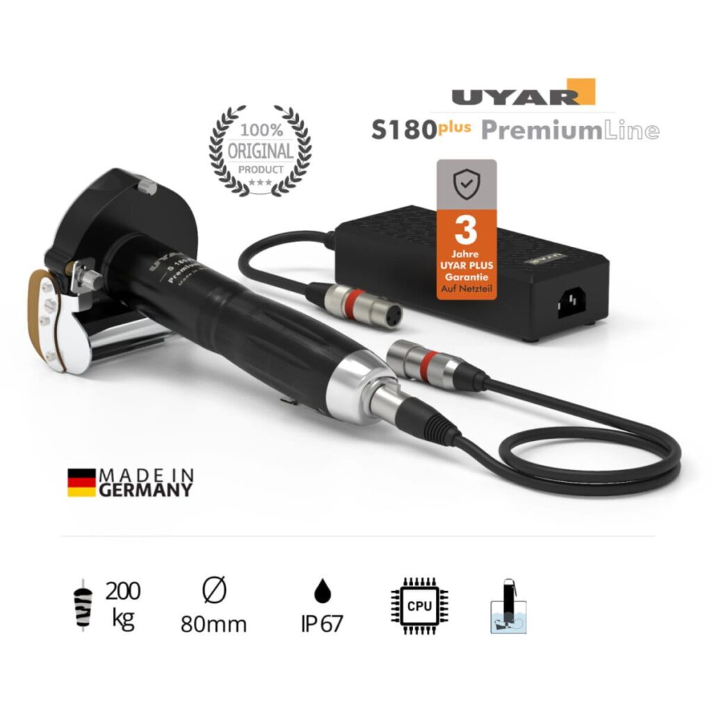 Nóż do kebaba elektryczny UYAR S180 Plus Premium 80MM IP67 130W