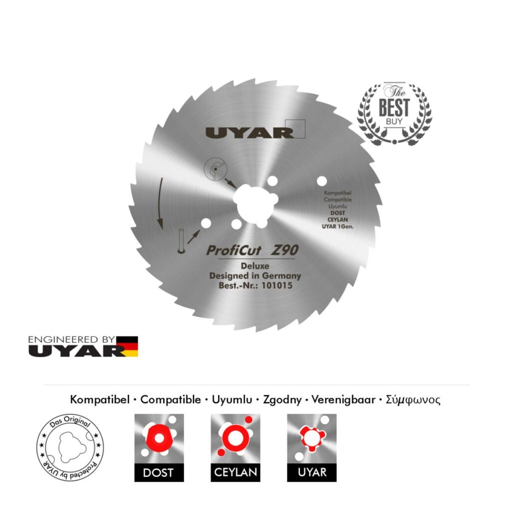 Ostrze ząbkowane 90mm, oryginalne, UYAR ProfiCut Z90 Deluxe (2 gen.)