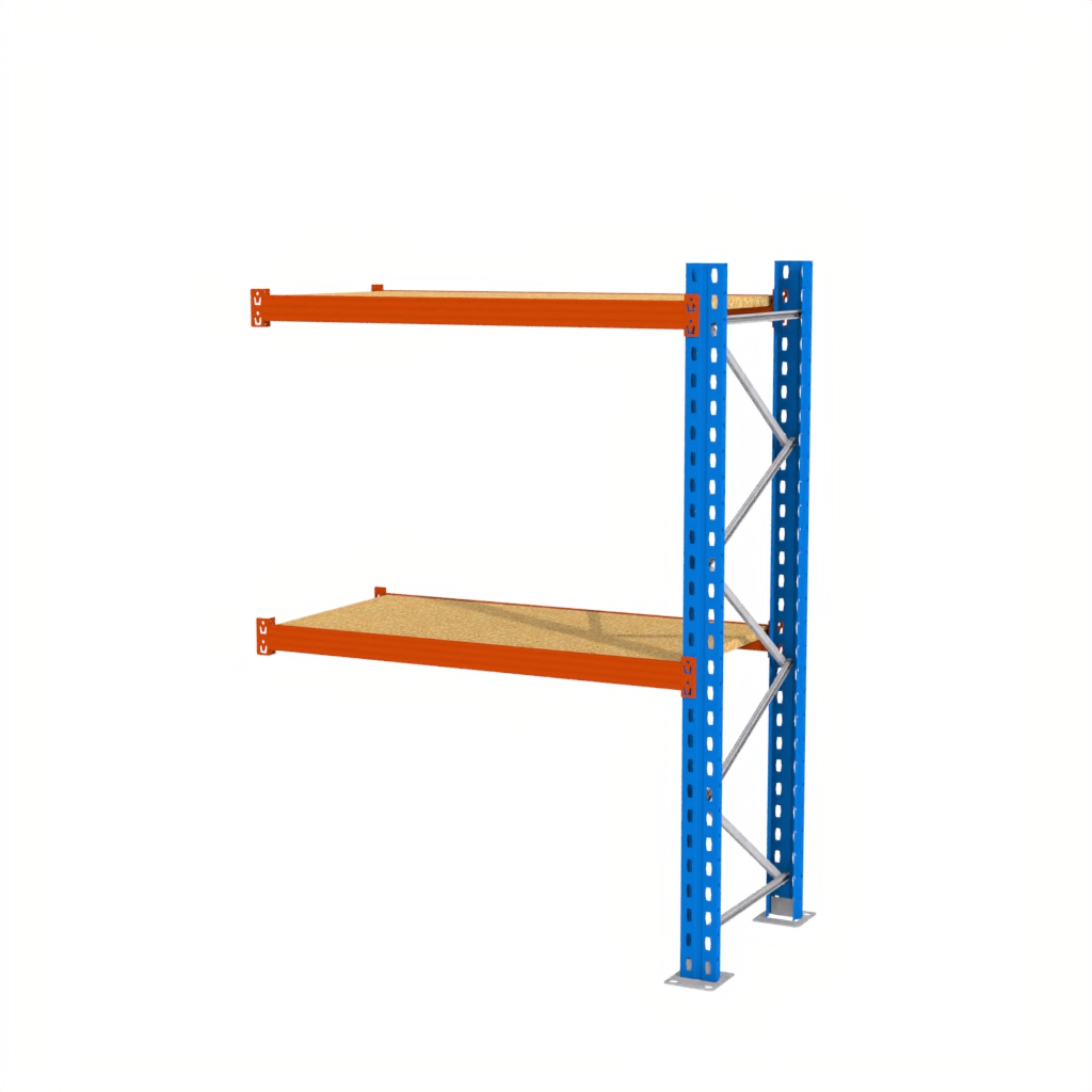 Regał magazynowy półkowy Mega-M XR moduł dostawny 500 kg, regał do magazynu, regał półkowy