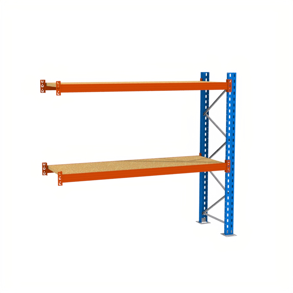 Regał magazynowy półkowy Mega-M XR moduł dostawny 500 kg, regał do magazynu, regał półkowy 200x278x80 cm