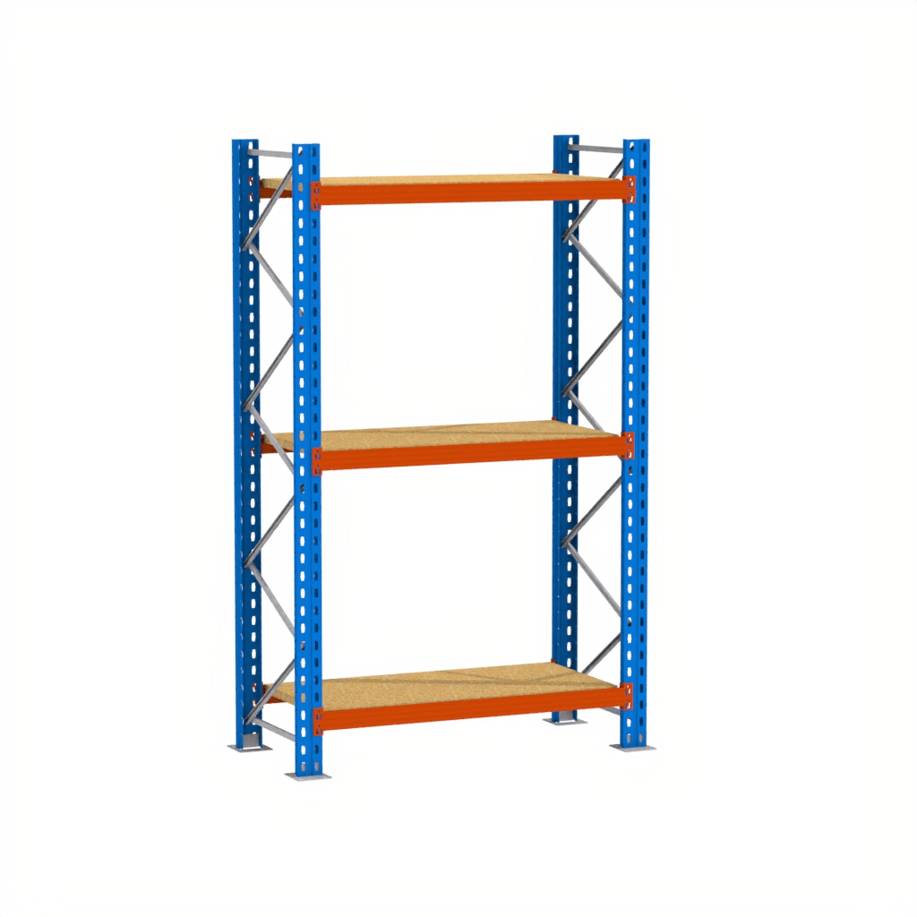egał magazynowy półkowy, regał do magazynu, regał półkowy Mega-M XR 250x196x80 cm