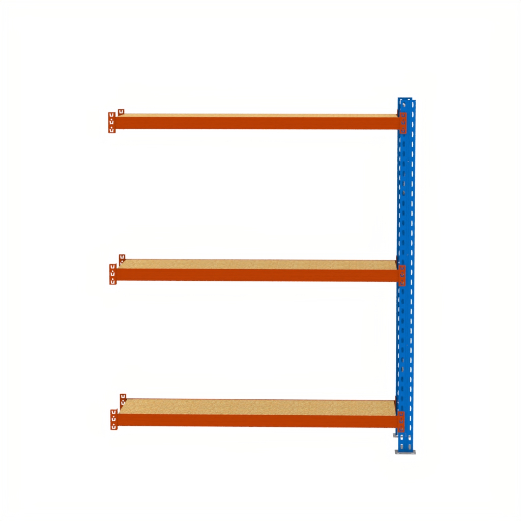 Regał magazynowy półkowy Mega-M XR moduł dostawny 500 kg, regał do magazynu, regał półkowy 250x278x80 cm