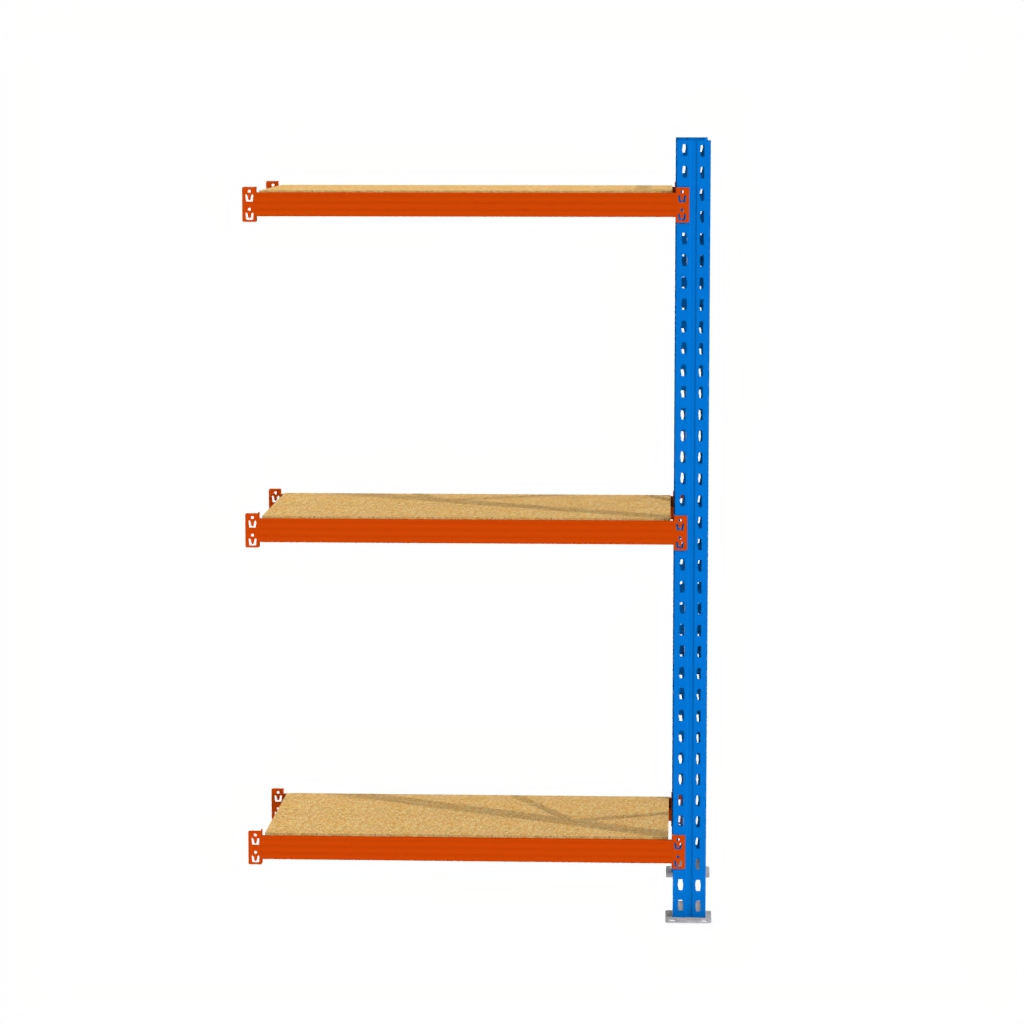 Regał magazynowy półkowy Mega-M XR moduł dostawny 500 kg, regał do magazynu, regał półkowy 300x188x80 cm