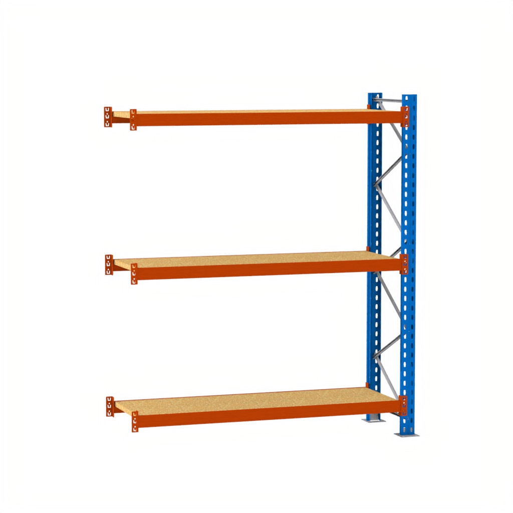 Regał magazynowy półkowy Mega-M XR moduł dostawny 500 kg, regał do magazynu, regał półkowy 300x278x80 cm