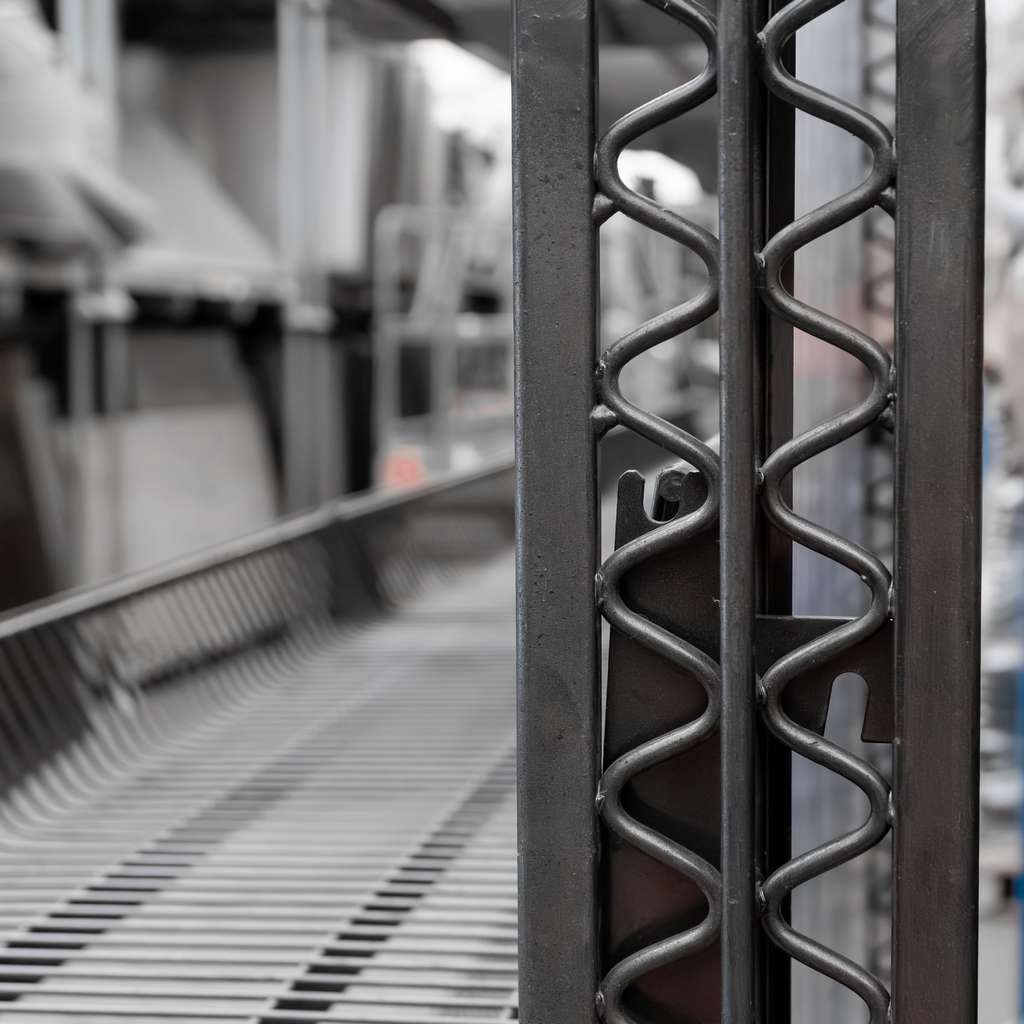 regał sklepowy metalowy WANZL Wire-Tech moduł bazowy, regał przyścienny sklepowy