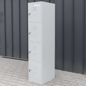 Zdjęcie produktu: Szafka skrytkowa BHP Mega-M 4 skrytki 40x50x180 cm szara POWYSTAWOWA