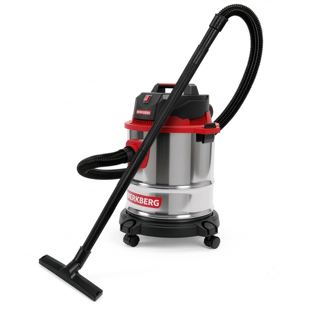 Odkurzacz przemysłowy warsztatowy WERKBERG ODKTB101 wet&dry 15L 1200W MTP008639