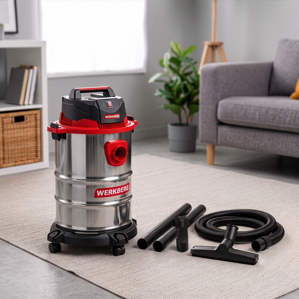 Odkurzacz przemysłowy warsztatowy WERKBERG ODKTB102 wet&dry 20L 1200W