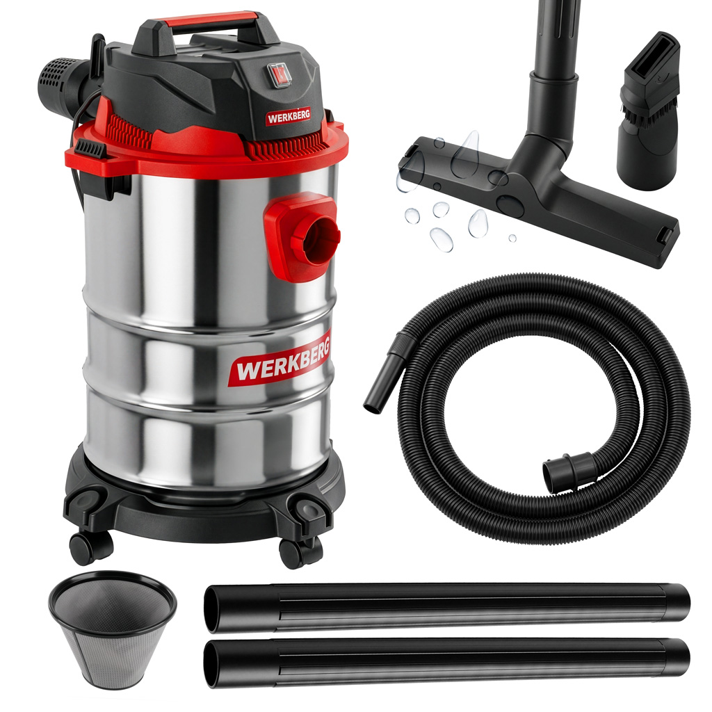 Odkurzacz przemysłowy warsztatowy WERKBERG ODKTB102 wet&dry 20L 1200W