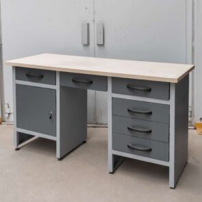 Zdjęcie produktu: Stół warsztatowy z 6 szufladami 1 szafką zamykaną Mega-M HANDYMAN S-160 cm G-60 cm H-85 cm grafit POWYSTAWOWY