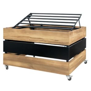 Zdjęcie produktu: Wyspa na warzywa i owoce Mega-M H-75 cm L-131 cm G-94 cm dąb barokowy złoty/czarny