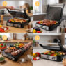 Grill elektryczny do domu BERGMANN AI003 2000W wyświetlacz LED 8 programów automatycznych