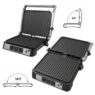 Grill elektryczny kontaktowy ryflowany BERGMANN AI002 2000W wyświetlacz LED