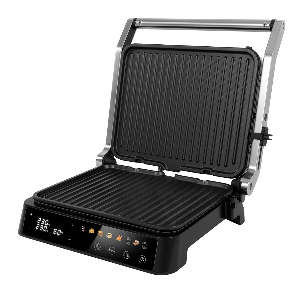 Grill elektryczny do domu BERGMANN AI003 2000W wyświetlacz LED 8 programów automatycznych