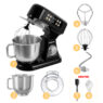 Robot planetarny z maszynką do mięsa kuchenny 6L BERGMANN TC001 3500 W BLACK waga podgrzewana misa panel LED