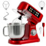 Robot kuchenny planetarny 6L BERGMANN TC001 3500 W RED METALIC waga podgrzewana misa panel LED