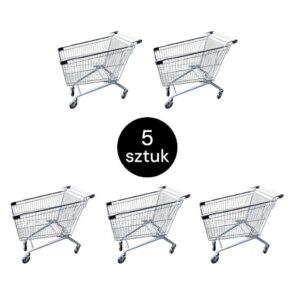 Zdjęcie produktu: Wózek sklepowy zakupowy  Mega-M YR 215L S-60 cm ZESTAW 5 szt