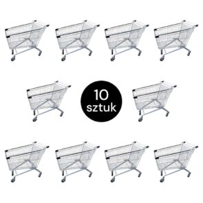 Zdjęcie produktu: Wózek sklepowy zakupowy Mega-M YR 215L S-60 cm ZESTAW 10 szt