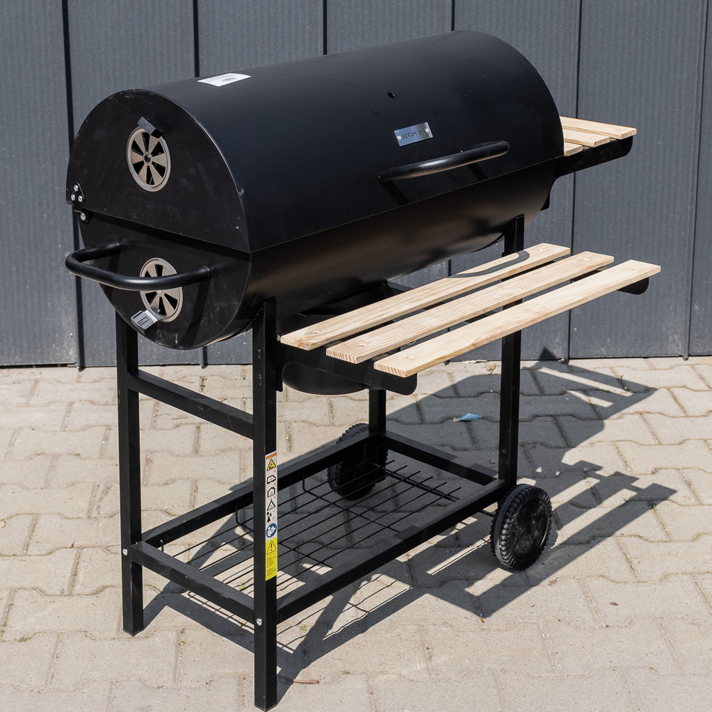 grill ogrodowy węglowy typu beczka, grill węglowy Mega-M