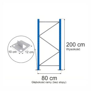 Zdjęcie produktu: Rama Mega-M XR H-200 cm G-80 cm W-8 cm niebieska (w elementach)