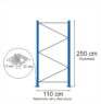 Rama regałowa, rama do regału paletowego Mega-M XR H-250 cm