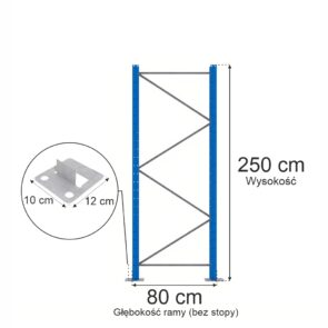 Zdjęcie produktu: Rama Mega-M XR H-250 cm G-80 cm W-8 cm niebieska (w elementach)