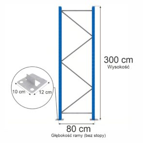Zdjęcie produktu: Rama Mega-M XR H-300 cm G-80 cm W-8 cm niebieska (w elementach)
