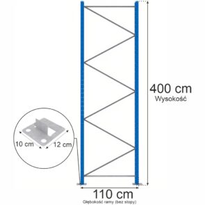 Zdjęcie produktu: Rama Mega-M XR H-400 cm G-110 cm W- 9 cm niebieska (w elementach)