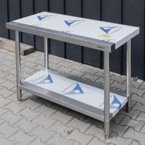 Zdjęcie produktu: Stół gastronomiczny ze stali nierdzewnej centralny z półką Mega-M STANDARD 120x60x85 cm POSERWISOWY