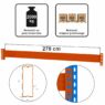 Belka pozioma trawers Mega-M XR 270 cm 14x5 cm